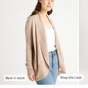 Quince Mongolian cashmere open cardigan